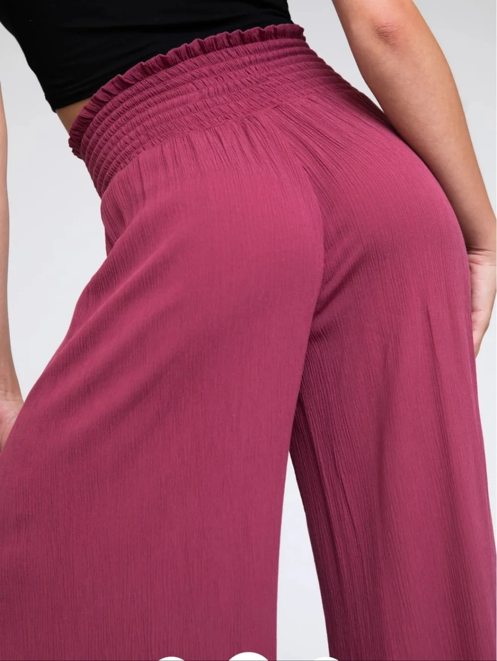 Front Wrap Wide Leg Pant - Brick - Picture 5 of 8